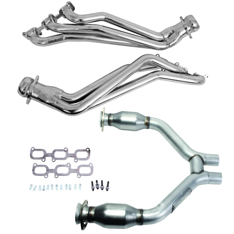 BBK 15-17 Ford Mustang V6 1-3/4 Long Tube-Header mit High-Flow-Kat-H-Pipe (Silber-Keramik)