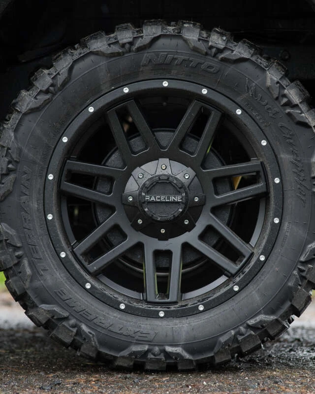Raceline 931B Injector 16x8in / 8x165.1 BP / 0mm Offset / 125.2mm Bore - Satin Black Wheel