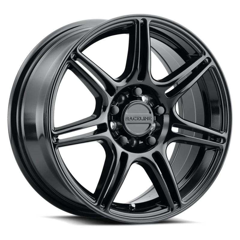 Raceline 148B Apex 16x7in / 5X100 / 5X114.3 BP / 40mm Offset / 72.62mm Bore - Gloss Black