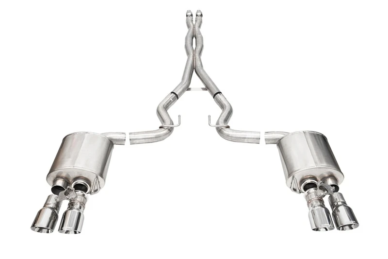 Corsa 2024 Ford Mustang V8 5.0L 3in Cat-Back Exhaust System w/ Twin 4in Polished Pro-SeriesTips