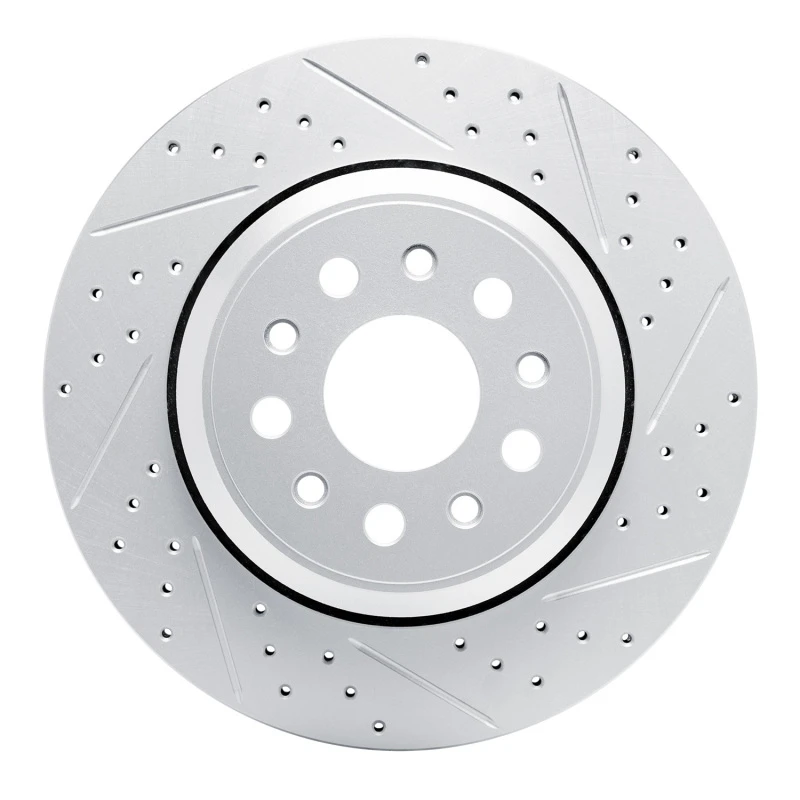 DFC 14-16 Maserati Ghibli Rear Right Drilled & Slotted Geoperformance Rotor