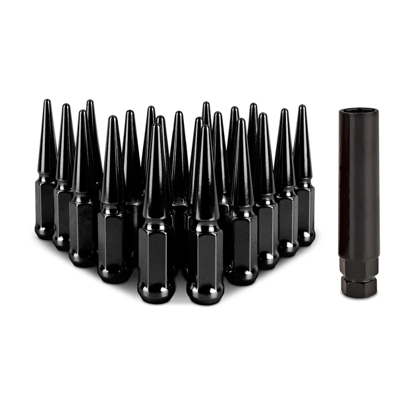 Mishimoto Stahl Spiked Radmuttern M12x1.5 20-teiliges Set - Schwarz