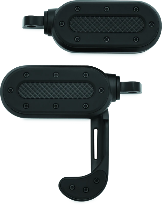 Kuryakyn Heavy Industry Switchblade Footpegs with Adapter Satin Black