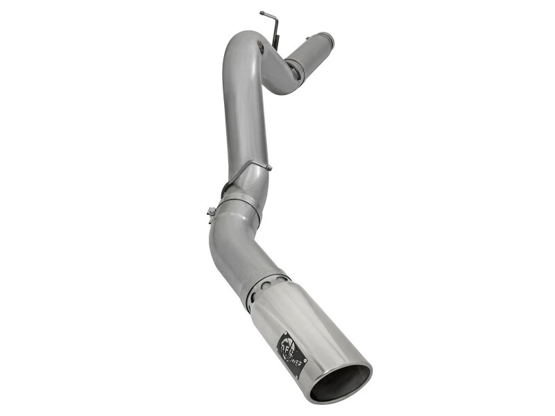 aFe LARGE Bore HD 5-Zoll-Auspuff DPF-Back SS mit Pol-Tipps 16-17 GM Diesel LKW V8-6,6L (td) LML/L5P