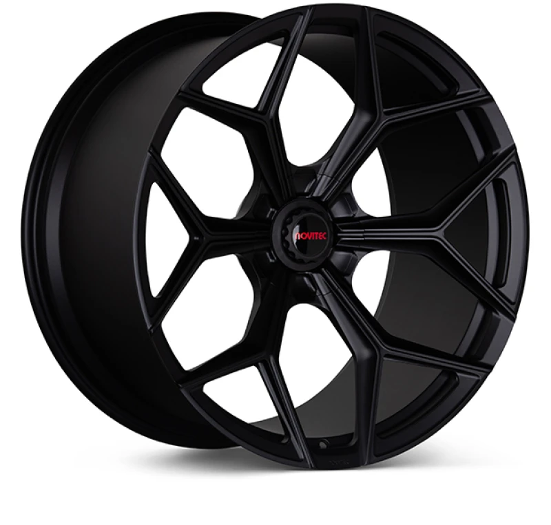 Vossen x Novitec NL4-5L 21x12.5in - 5x112 BP - ET43 - Satin Black Lamborghini Huracan Rear Wheel