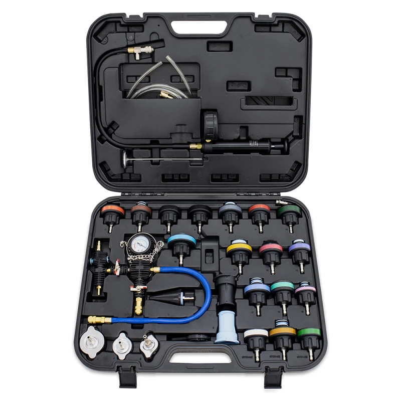 Mishimoto Kühlsystem-Druckprüfer / Vakuum-Entlüftungs-Kit - 28 Teile