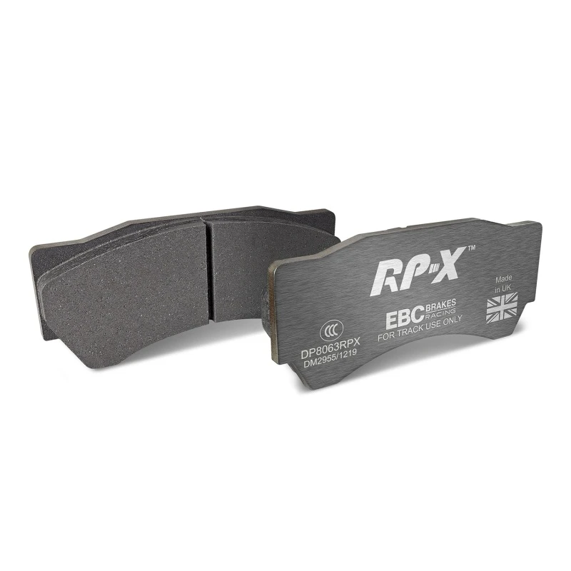 EBC Racing 04-05 Mitsubishi Lancer Evo 8 2.0L Turbo (FQ400 w/Alcon Caliper) RP-X Front Brake Pads
