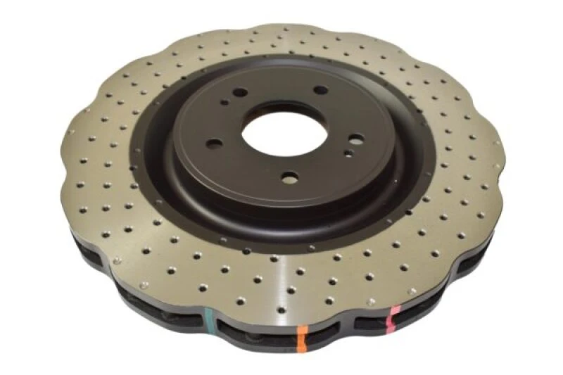 DBA Rear 4000 Series Drilled Wavey Rotor for Mitsubishi Lancer Evolution 08-16