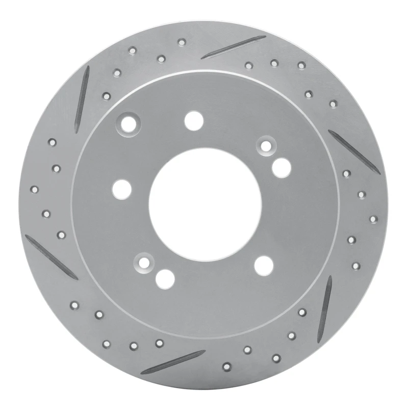 DFC 10-13 Kia Forte Koup Rear Left Drilled & Slotted Geoperformance Rotor
