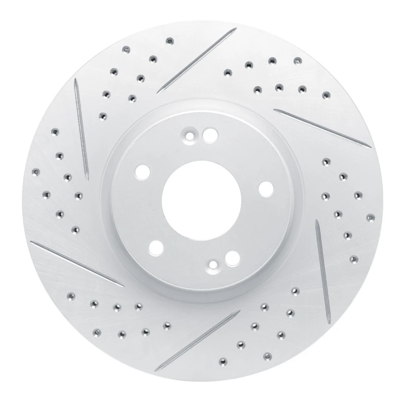 DFC 07-12 Hyundai Veracruz Front Left Drilled & Slotted Geoperformance Rotor