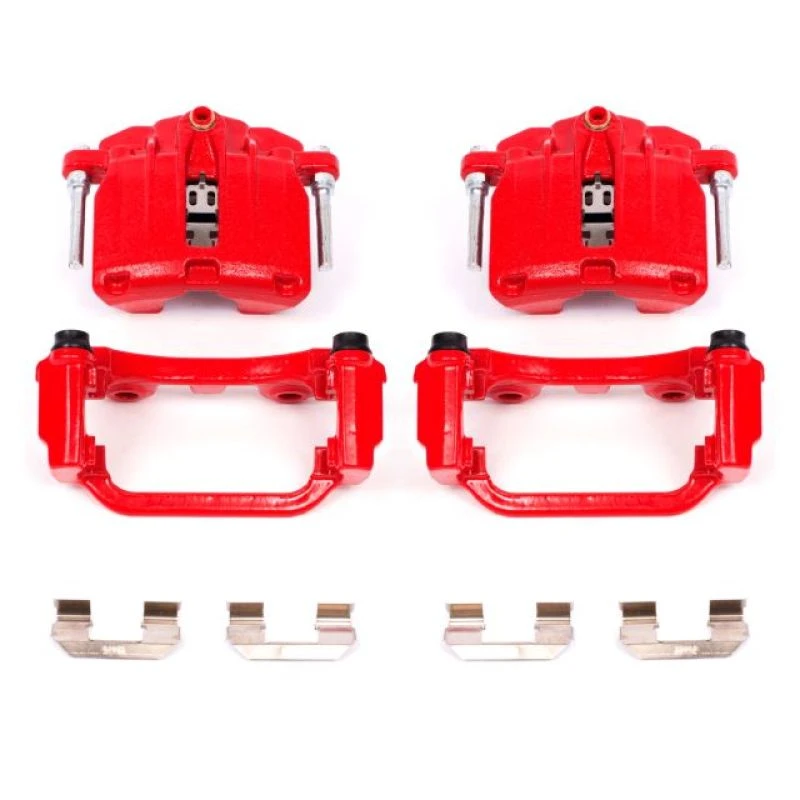 powerstop_S4726-67945cf32490e Power Stop 00-03 Cadillac DeVille Rear Red Calipers w/Brackets - Pair