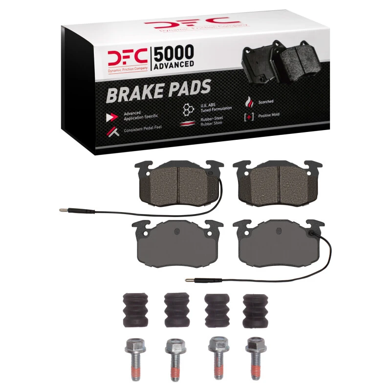 DFC 83-83 Renault Fuego Front 5000 Advanced Semi Metallic Brake Pads and Hardware Kit