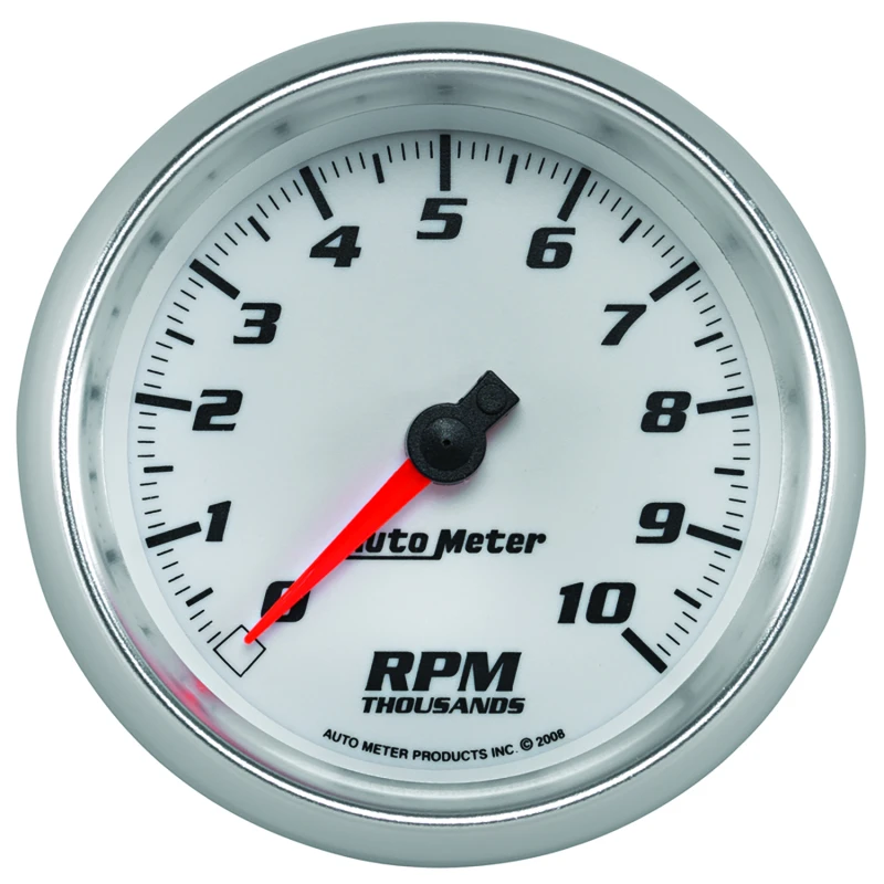 Autometer Pro-Cycle Gauge Tachometer 3 3/8in 10K Rpm White