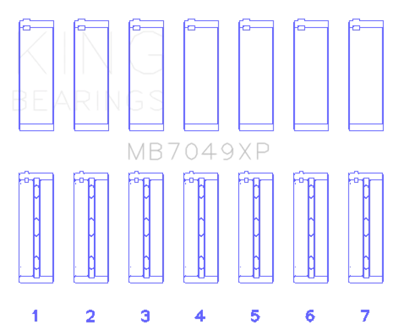 king-engine-bearings_MB7049XP.026-67936445129b3 King Toyota 1FZFE (Größe.025 Übergröße) Performance-Hauptlager-Set