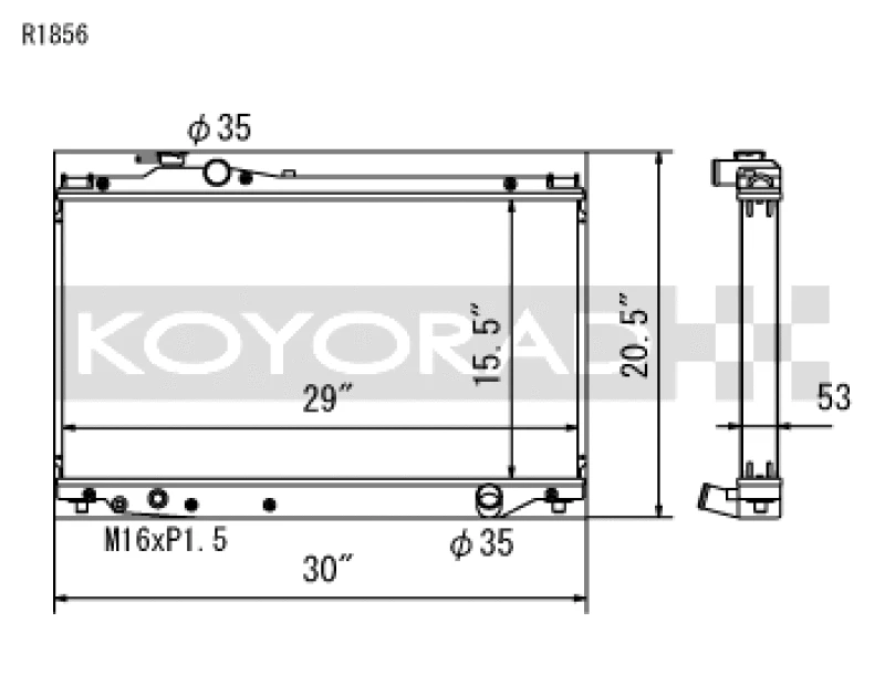 Koyo R-Series Radiator für 1993-1998 Toyota Supra NA/Turbo (MT)