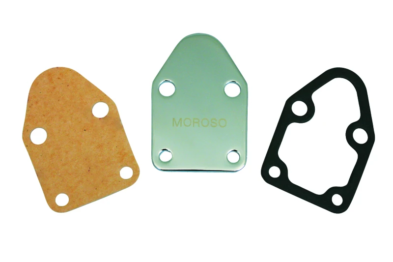Moroso Chevrolet Small Block Fuel Pump Block-Off Plate - Chrom beschichtetes Stahl
