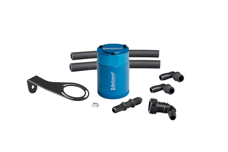 Volant 21-25 Ford Bronco 2.3L Turbo 3oz Aluminum Oil Catch Can w/Mounting Bracket - Blue