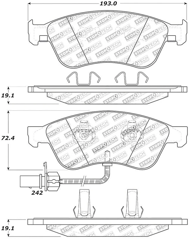 stoptech_308.10240-6797608cbbc93 StopTech Street Touring 07-10 Audi S6/S8 Front Brake Pads