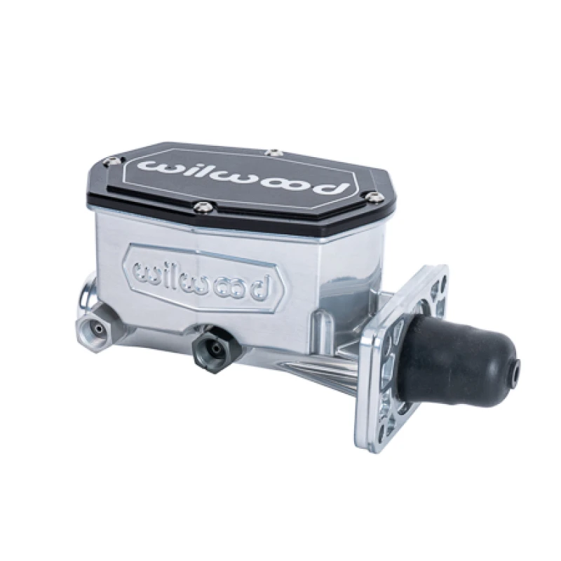 Wilwood Kompakt-Tandem-Hauptbremszylinder mit Mopar 4-Bolt-Flansch 1-Zoll-Bohrung - Chrom