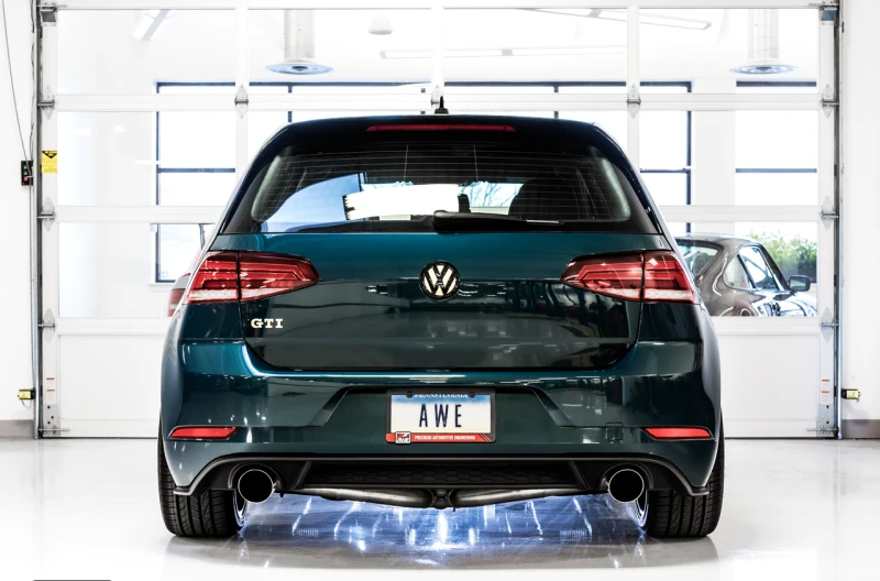 AWE Tuning Volkswagen GTI MK7.5 2.0T Track Edition Exhaust w/Chrome Silver Tips 102mm