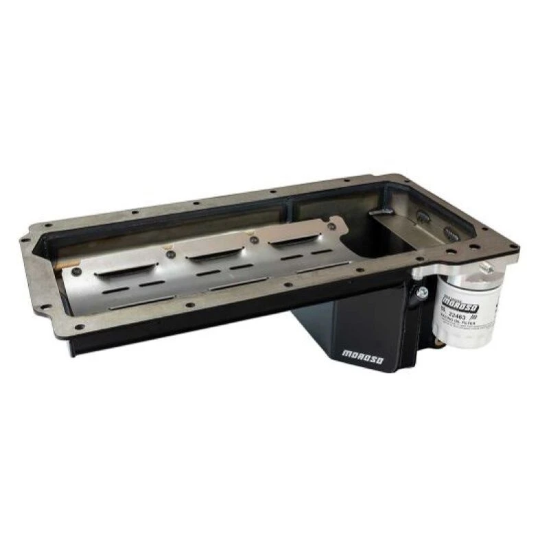 Moroso Chevy S10 (w/Gen III/IV LS Swap) Wet Sump 7in Deep 6.5 Quart Steel Oil Pan