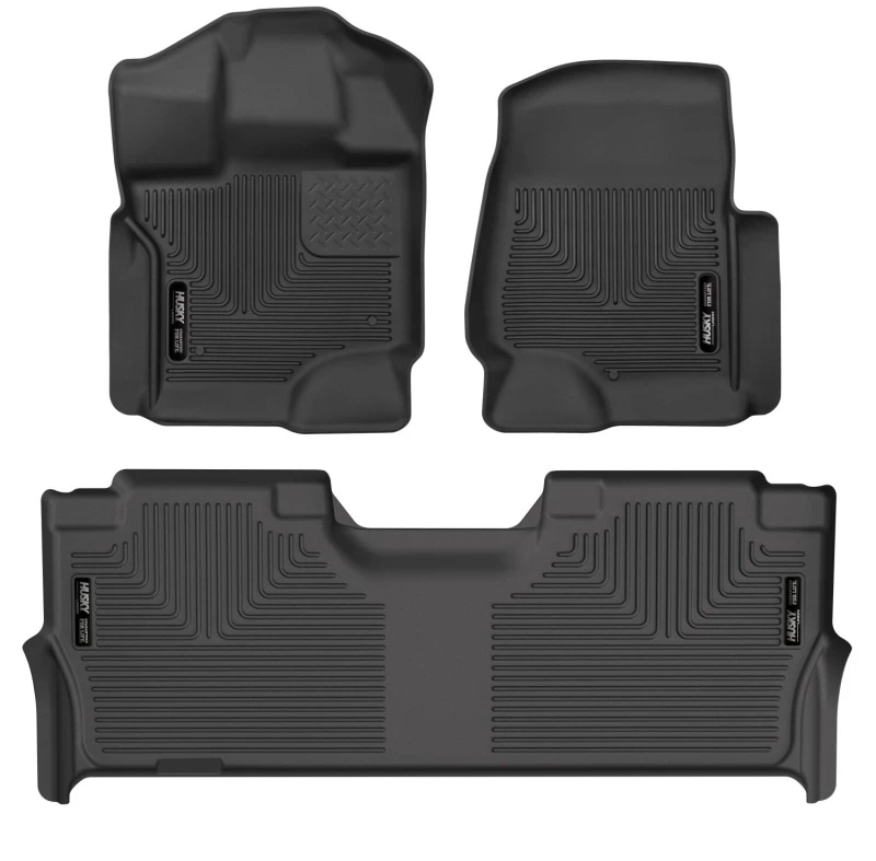husky-liners_53468-67934a87f188e Husky Liners 21-23 Ford F-150 CC SC X-Act Contour Front & Second Row Seat Floor Liners - Black