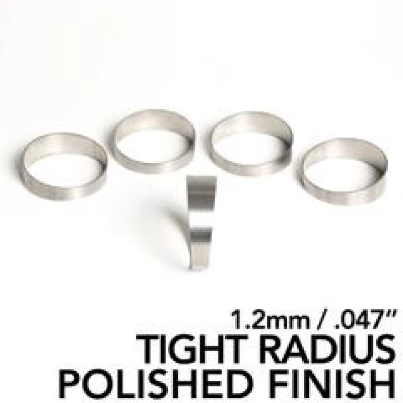 Ticon Industries 3.0in 1.14D Tight Radius 1.2mm/.047in Wall Polished Titanium Pie Cuts - 5pk