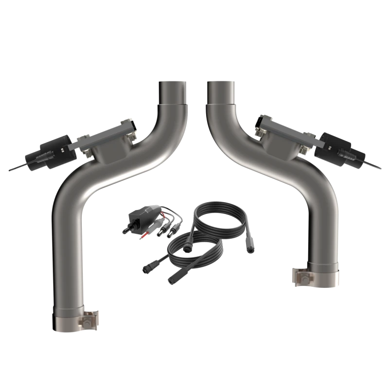 QTP 15-17 Ford Mustang GT 2.5in 304SS Aggressor Cutout Mid Pipe