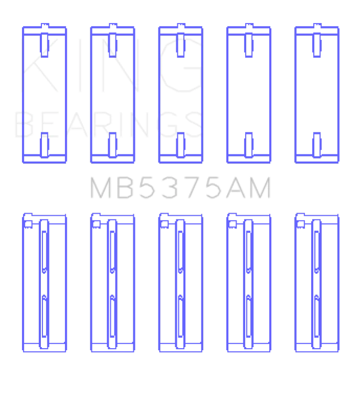 King Engine Bearings Toyota 2Zzge (Size +0.25mm) Main Bearing Set