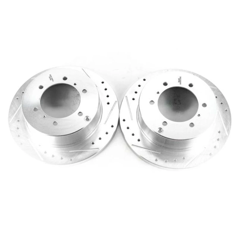 Power Stop Rear Evolution Drilled & Slotted Rotors - Pair for 92-00 Mitsubishi Montero