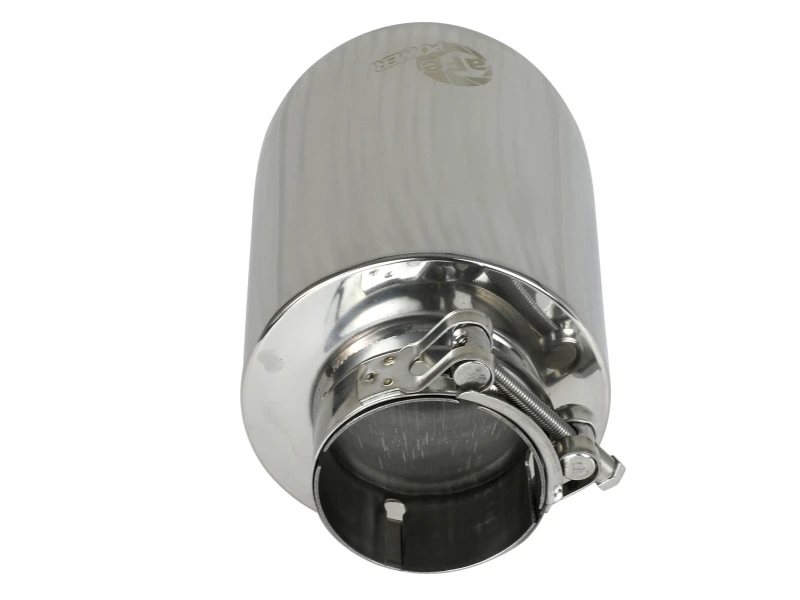 aFe MACH Force-Xp 2-1/2in 304 SS Klemm-Abgas-Endstück 2,5in Einlass / 4,5in Auslass / 7in.L - Poliert