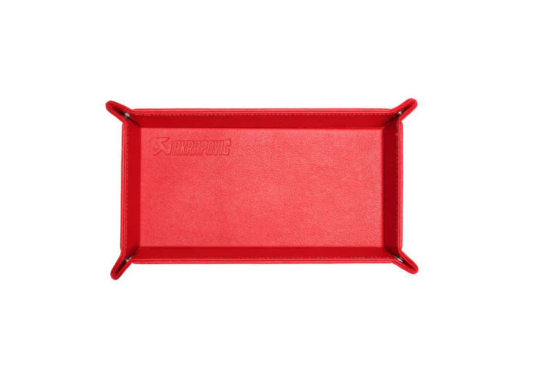Akrapovic Leather Desk Valet - Red