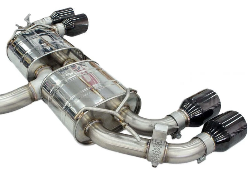 Invidia 2022+ Volkswagen Golf R MK8 76mm R400 Valved Cat Back Exhaust Straight Cut Black Tips