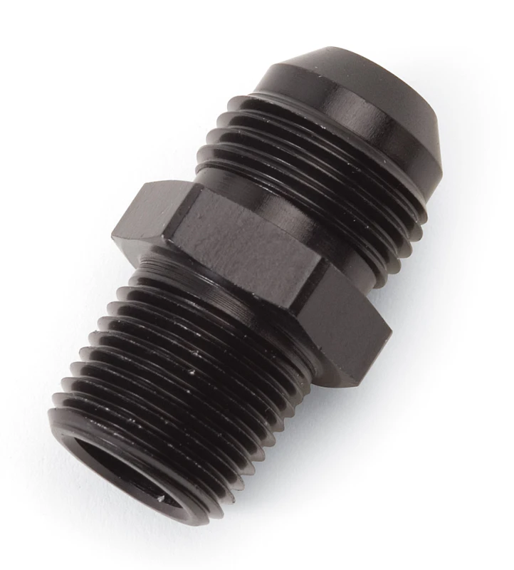 Russell Performance -8 AN auf 3/8 Zoll NPT Gerader Flare auf Rohr (Schwarz)