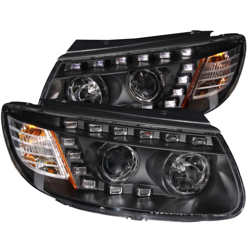 ANZO 2007-2007 Hyundai Santa Fe Projektor-Scheinwerfer mit LED Schwarz