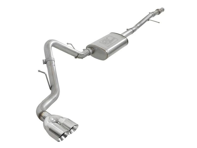 aFe Vulcan Serie 3in 304SS Auspuff Cat-Back mit Poliertem Endstück 2019 GM Silverado/Sierra 1500 V6-4,3L/V8-5,3L