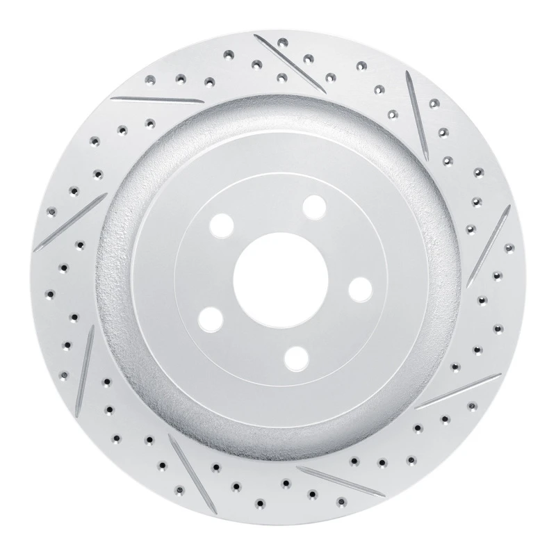 DFC 19-24 Ford Edge Rear Right Drilled & Slotted Geoperformance Rotor