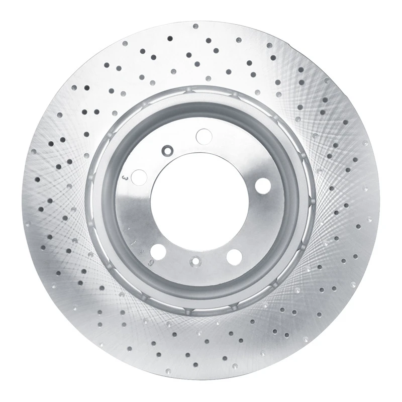 DFC 15-17 Porsche 911 Right Front Drilled Hi-Carbon Alloy Geomet Coated Rotor