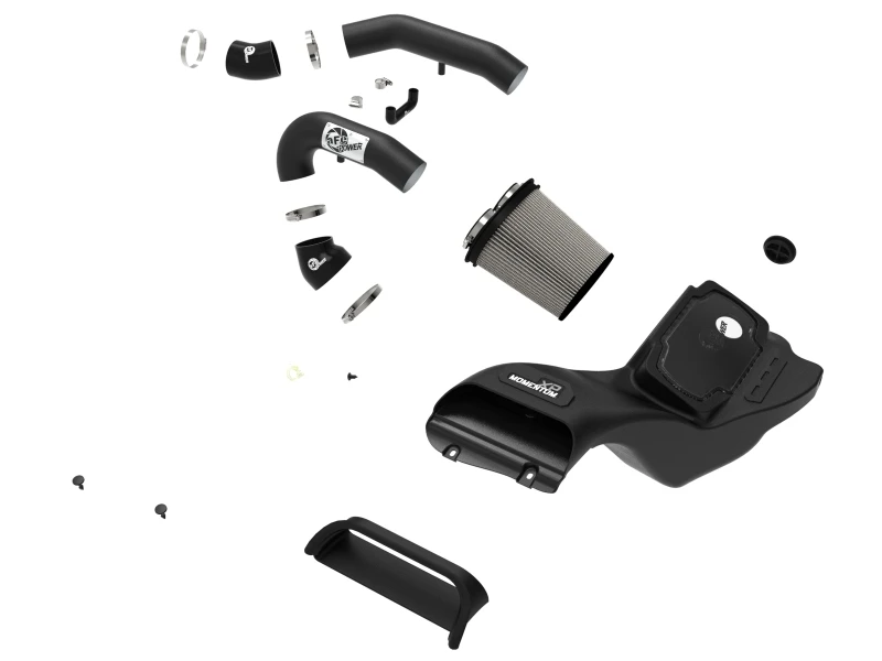 aFe 21-22 Ford F-150 Raptor V6-3.5L(tt) Momentum XP Kaltluft-Ansaugsystem Schwarz mit Pro Dry S Filter