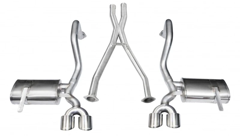 Corsa 1997-2004 Chevrolet Corvette C5 Z06 5.7L V8 Polierter Xtreme Cat-Back + XO Auspuff