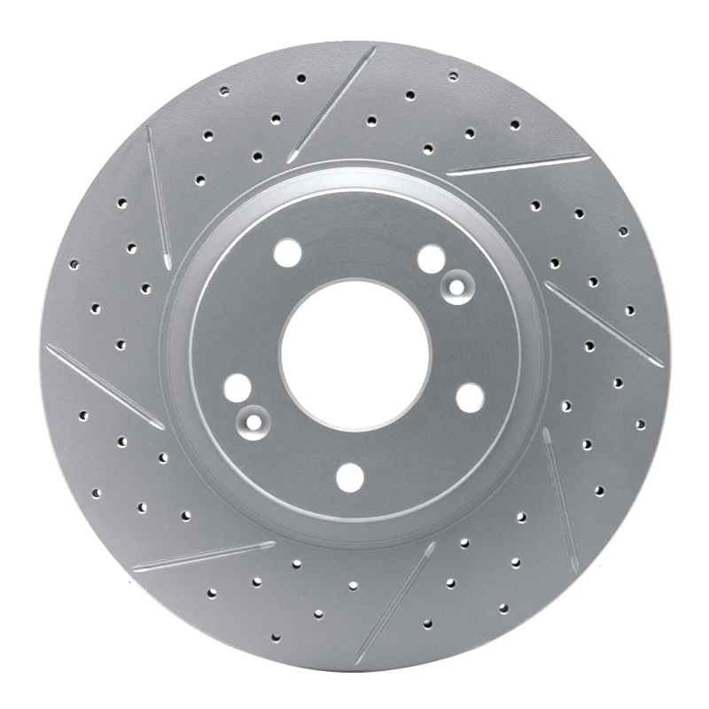 DFC 10-13 Hyundai Santa Fe Front Left Drilled & Slotted Geoperformance Rotor