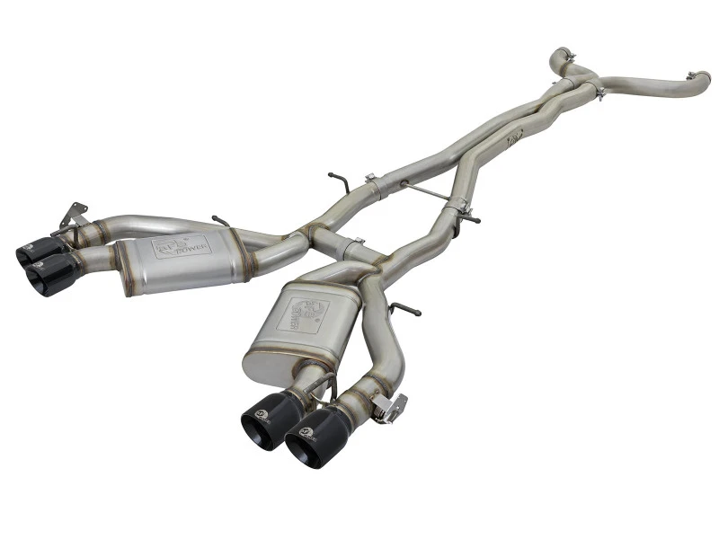 aFe MACHForce XP 3 Zoll 304 SS Cat-Back Dual Exhaust mit schwarzen Spitzen 16-17 Chevy Camaro SS V8-6.2L