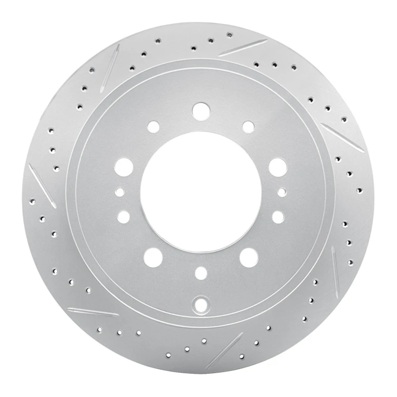 DFC 07-22 Lexus LX570 Rear Left Drilled & Slotted Geoperformance Rotor