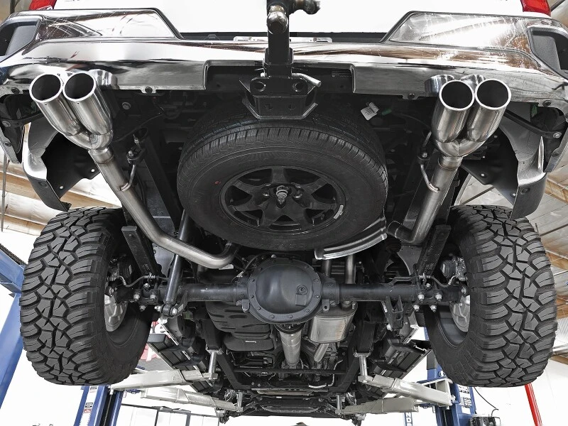 aFe Vulcan Serie 3-2,5 Zoll 304SS Auspuff Cat-Back mit Polierten Endrohren 2019 GM Silverado/Sierra 1500 L4-2,7L (t)