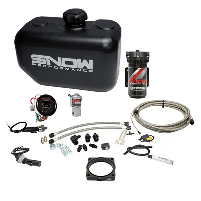 Snow Performance 08+ Charger Stg 2 Boost Cooler F/I Water Injection Kit (SS Braided Line & 4AN)