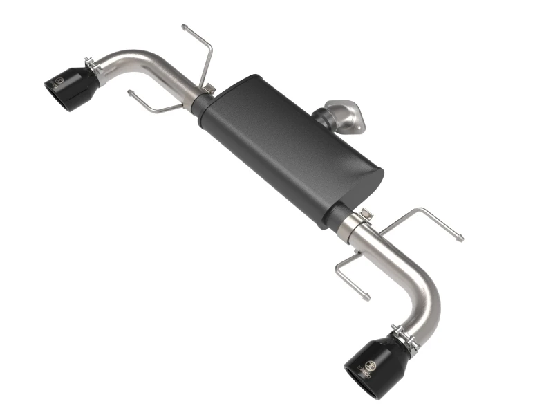 aFe Takeda 17-21 Mazda CX-5 2.5L (t) 2.5in. SS Axle-Back Auspuffsystem mit schwarzen Endrohren