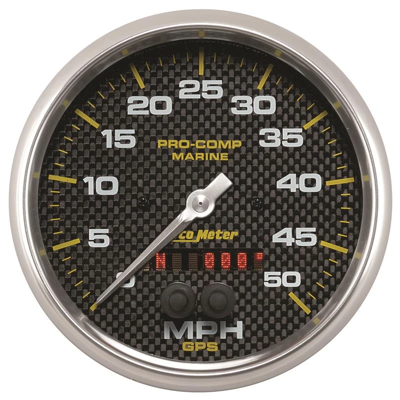 Autometer Drehzahlmesser 5 Zoll 50MPH GPS Marine Carbon Fiber