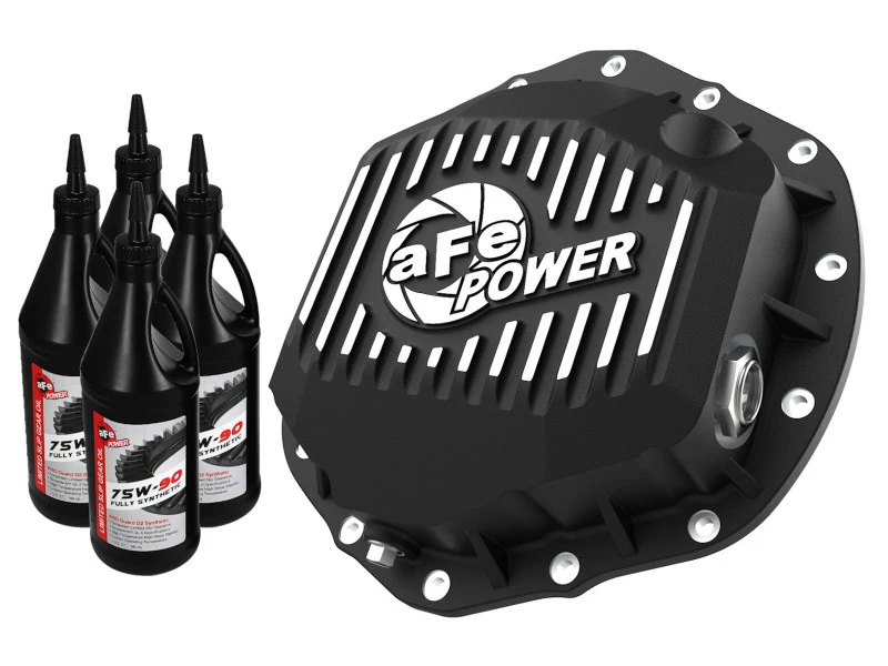 aFe 19-23 Dodge Ram 2500/3500 Pro Series Hinterrad-Differential-Abdeckung - Schwarz mit bearbeiteten Rippen