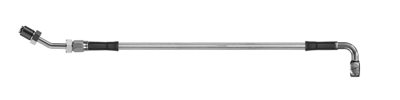 Goodridge 74 Zoll Universal Kupplungsleitung mit SS-Fittings und durchsichtiger Schlauch - 90Grad Banjo mit AN3-Anschluss