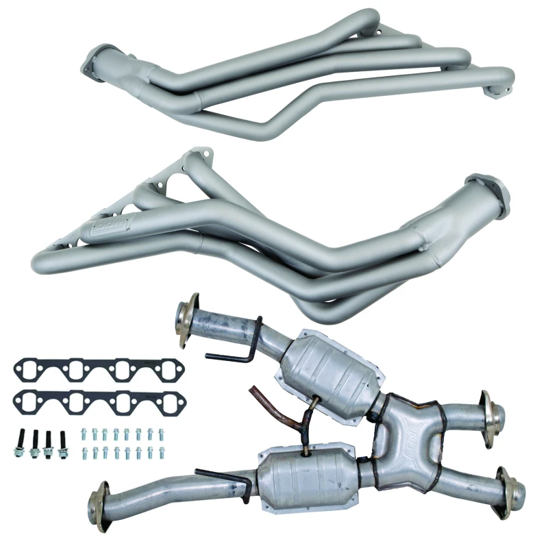 BBK 79-93 Ford Mustang 5.0L 1-5/8 Lange Rohrkrümmer mit Hochleistungs-Katalysator-X-Rohr (Ti-Keramik)